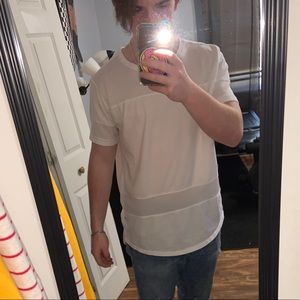 Men’s Guess see-through White tee